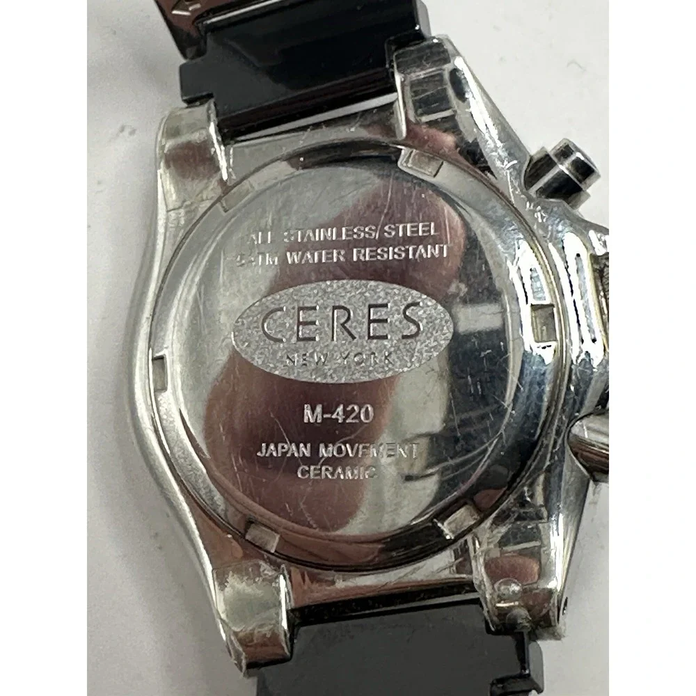 Ceres‎ M-420 Ceramic Watch New Battery 34MM 7.25